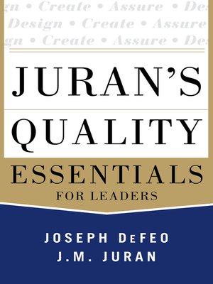cover image of Juran's Quality Essentials
